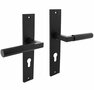 Intersteel deurkruk Bau-Stil op langschild PC72 mat zwart