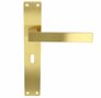 Deurkruk Rechthoek op schild SL56 PVD mat goud
