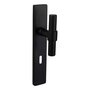Lavuzo deurkruk Pesaro zwart met rechthoekig schild SL72
