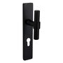 Lavuzo deurkruk Pesaro zwart met rechthoekig schild PC72