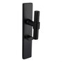 Lavuzo deurkruk Pesaro zwart met rechthoekig schild WC63/8