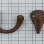 Kapstokhaak enkel, ijzer geroest