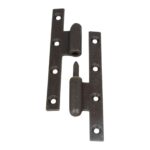 Deurpaumelle links 140x60 mm ijzer geroest