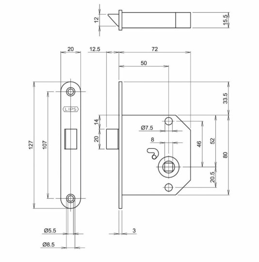 Loopslot Lips 20841-50mm