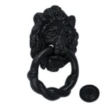 Deurklopper leeuwenkop, ijzer zwart