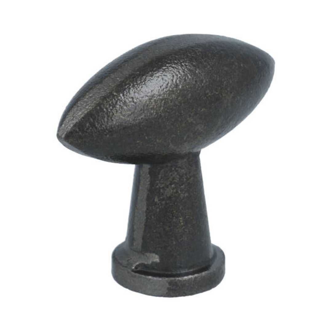 Knop ovaal IJzer Grijs 55 x 22 mm - Afbeelding 5