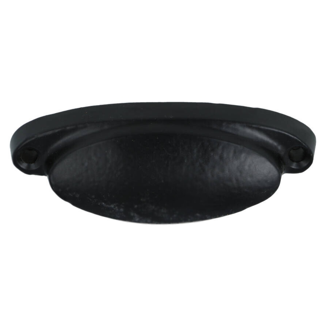 Komgreep massief ijzer zwart 75 mm