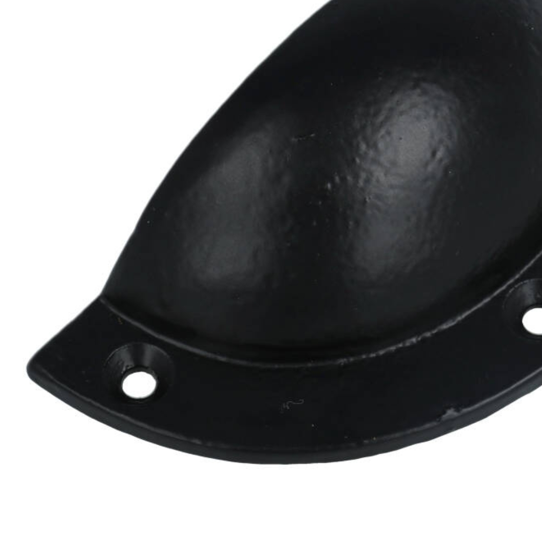 Komgreep massief ijzer zwart 94 mm - Afbeelding 3