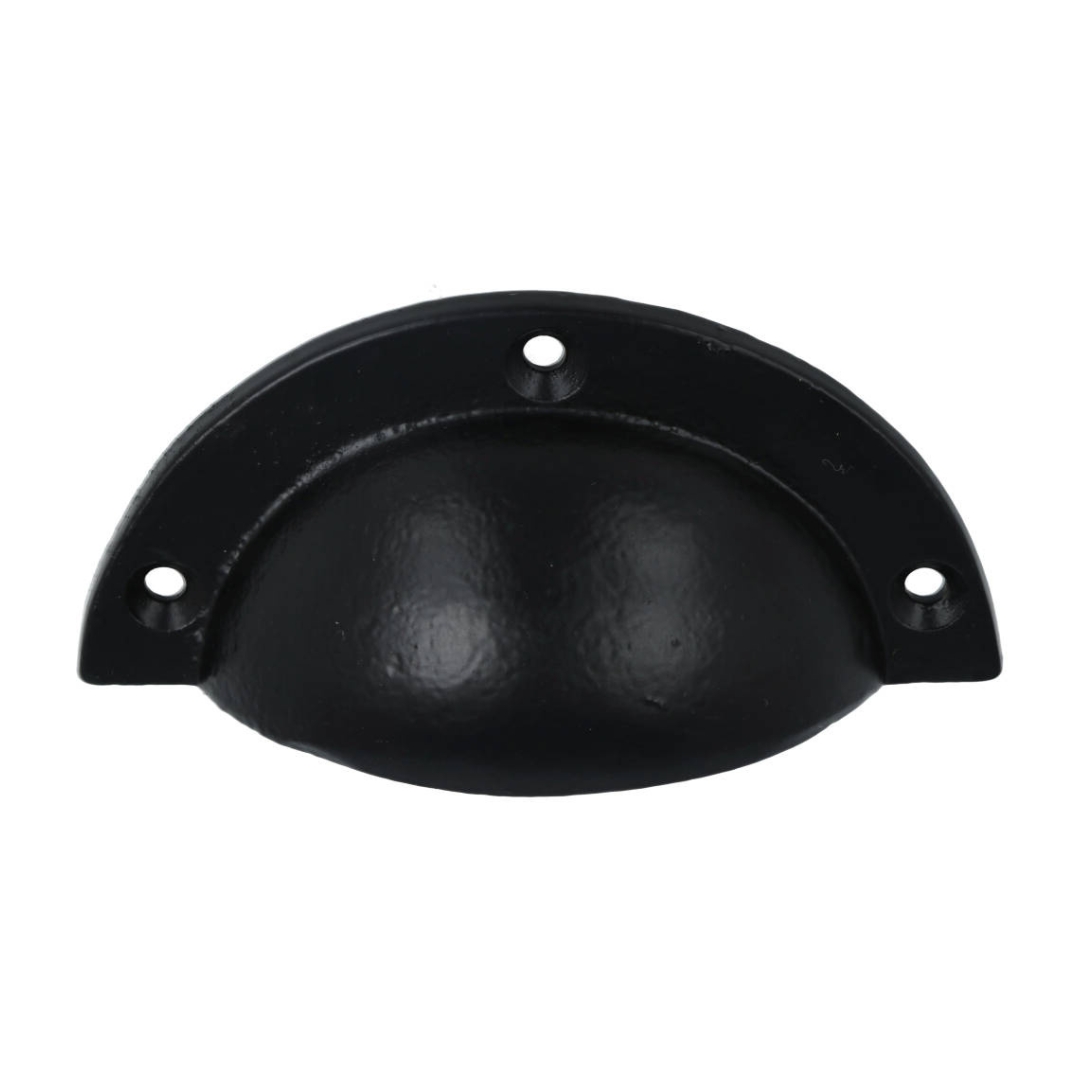 Komgreep massief ijzer zwart 94 mm