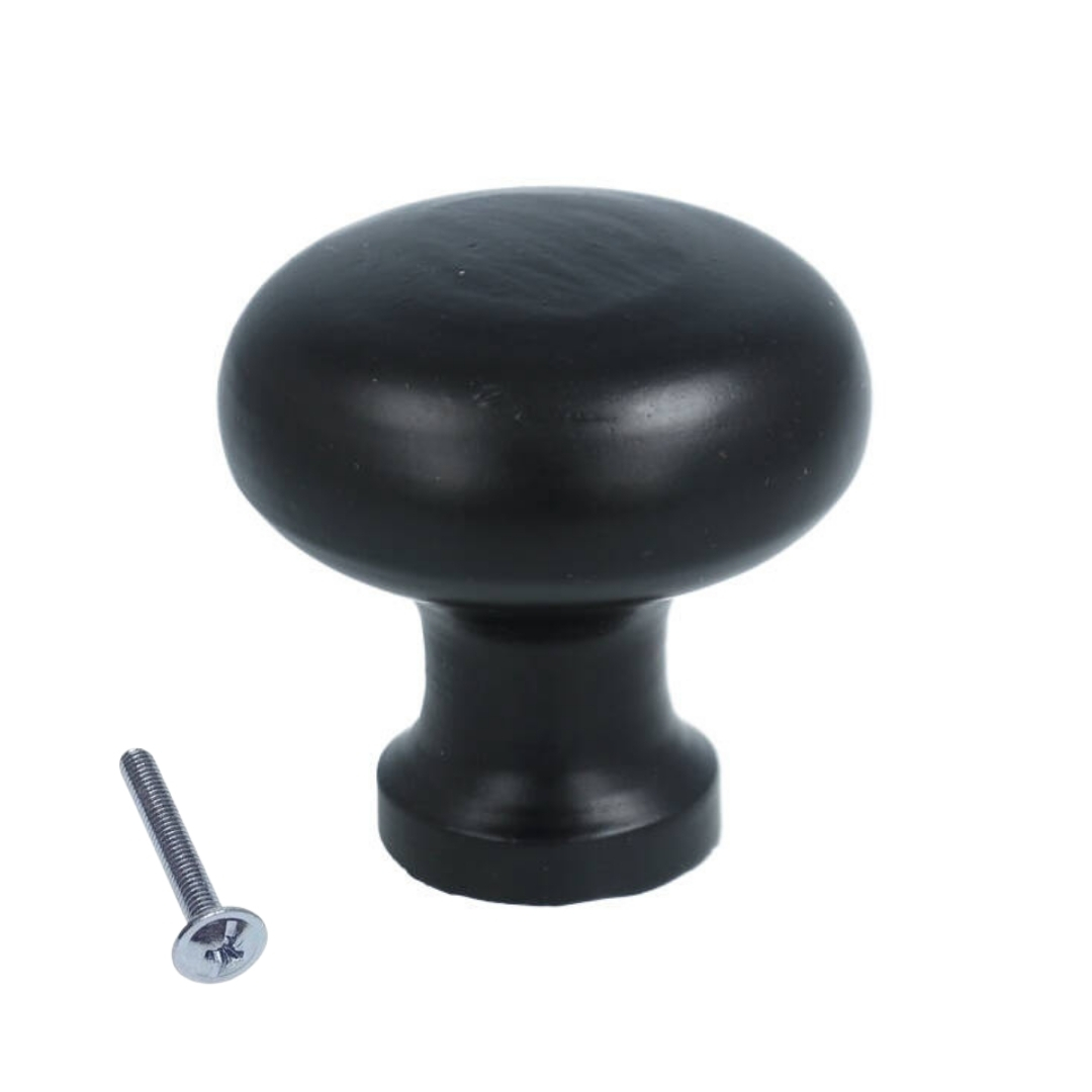 Knop rond 40 mm zwart - Afbeelding 2
