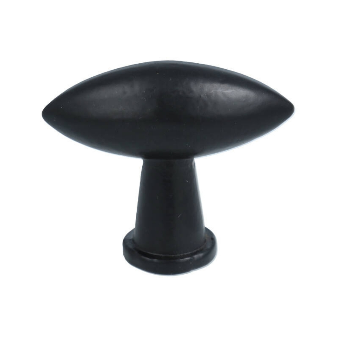 Knop ovaal ijzer zwart 37 x 13 mm - Afbeelding 4