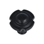 Knop motief ijzer zwart 34 mm