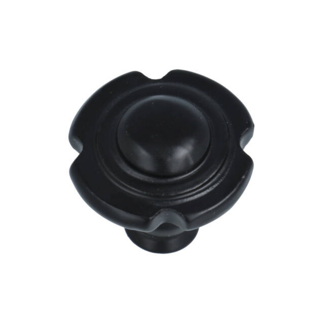 Knop motief ijzer zwart 34 mm