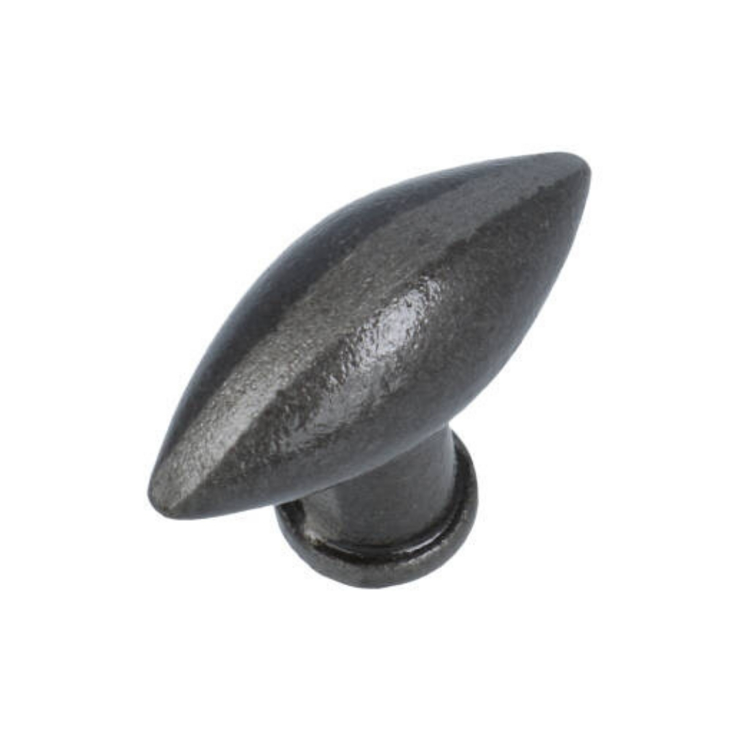 Knop ovaal IJzer Grijs 45 x 14 mm - Afbeelding 2