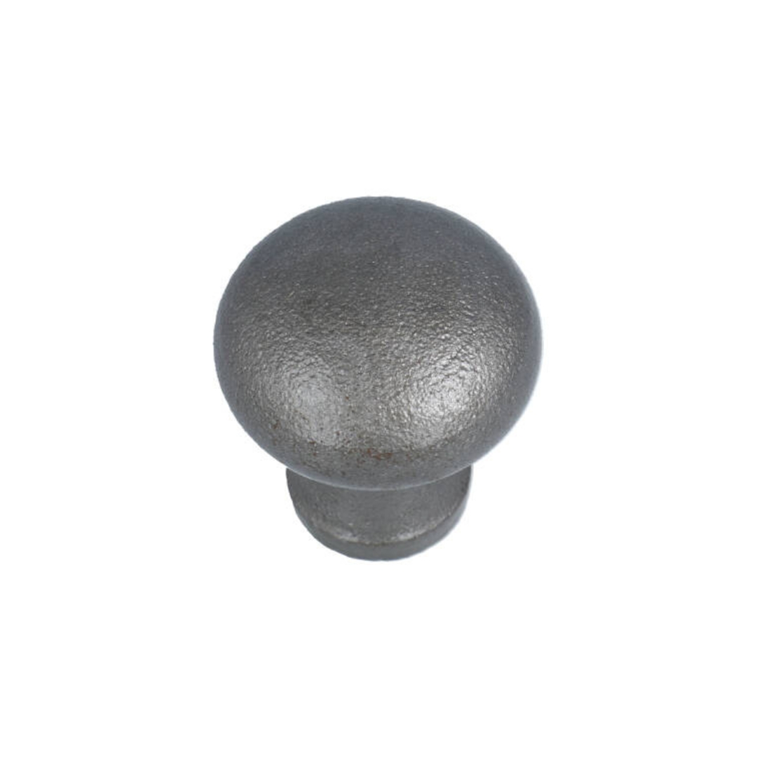 Knop rond IJzer Grijs 27 mm