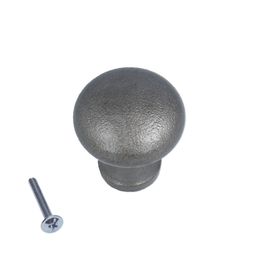 Knop rond IJzer Grijs 27 mm - Afbeelding 3