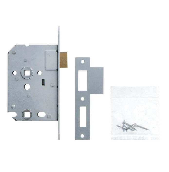 Nemef toilet-badkamer slot 1264/4 met staal gelakte voorplaat - Afbeelding 3