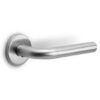 Deurklink BASICS LBIII-19 op ronde rozet mat rvs
