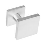 Intersteel voordeurknop vierkant vast verkropt rvs éénzijdige montage