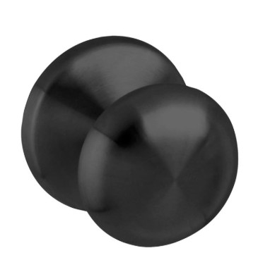 Intersteel voordeurknop vast Paddenstoel Ø5866 éénzijdige montage rvsmat zwart