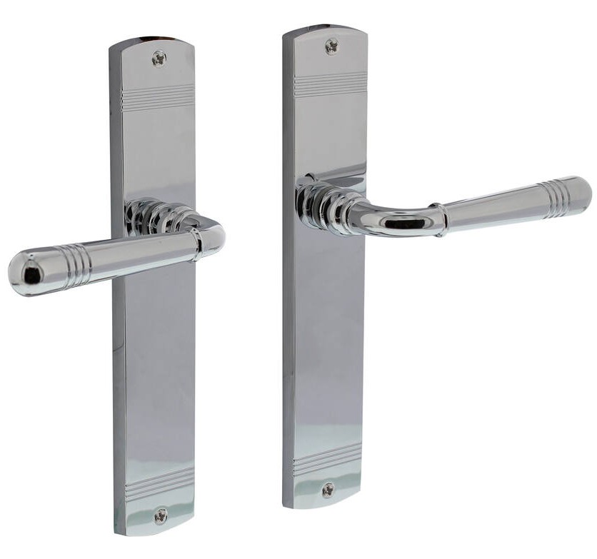 Intersteel deurklink Helena op langschild blind chroom