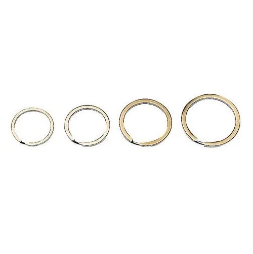 10 st. Sleutelring vlak gehardstaal vernikkeld 26 mm