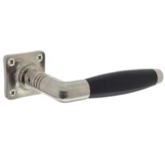 Intersteel deurklink Ton basic met rozet 38x38x6mm nikkel mat/zwart