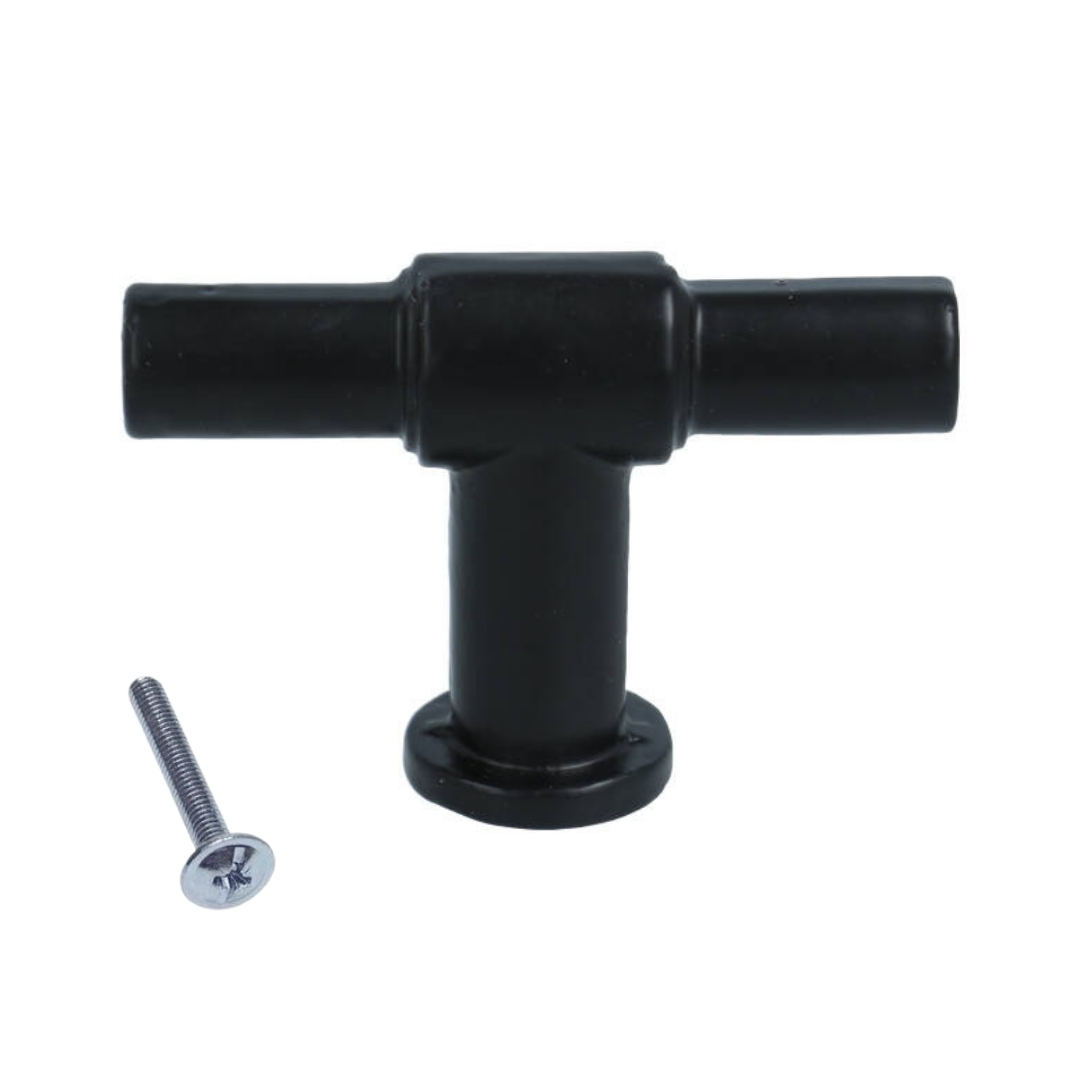 T-Greep IJzer zwart 55 mm - Afbeelding 2