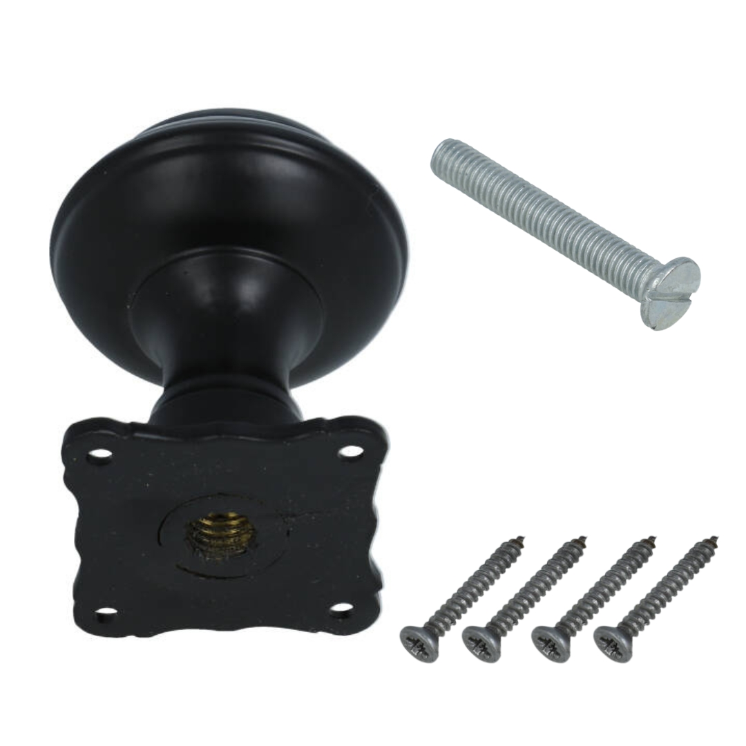 Voordeurknop Rond zwart - Afbeelding 5