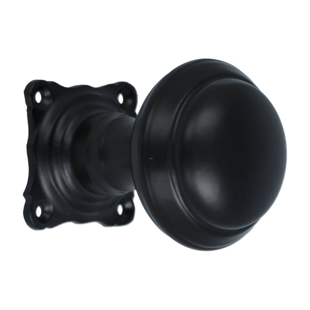Voordeurknop Rond zwart
