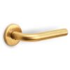 Deurklink BASICS LBIII-19 op ronde rozet PVD mat goud