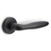 Deurklink BASICS LBXVIII op ronde rozet mat zwart