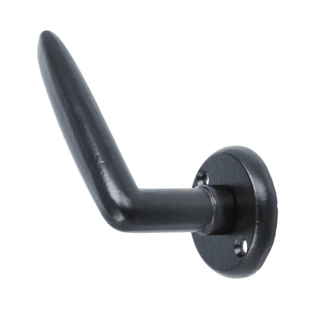 Set klinken Mike ijzer zwart inclusief rozetten - Afbeelding 2