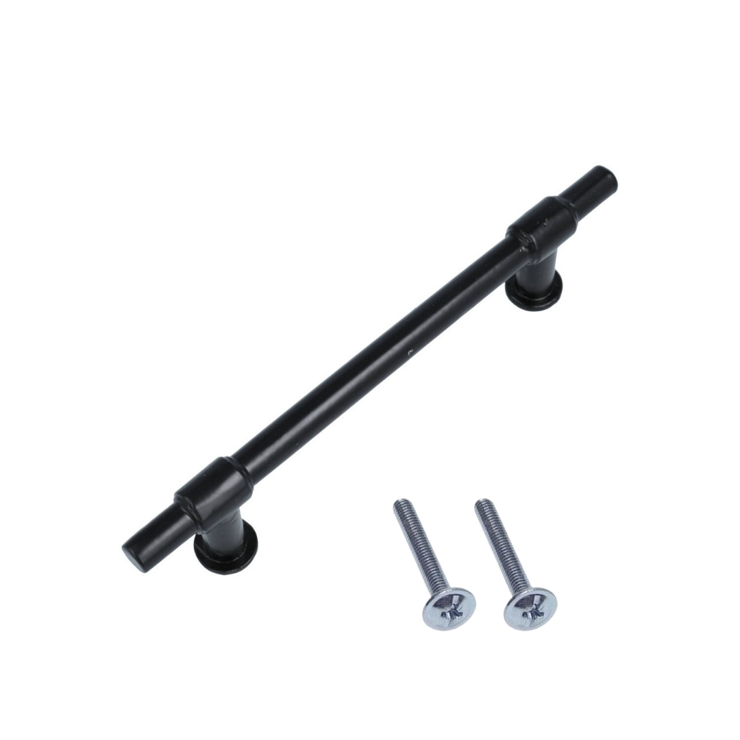 Dubbele T-greep IJzer zwart 110 mm - Afbeelding 3