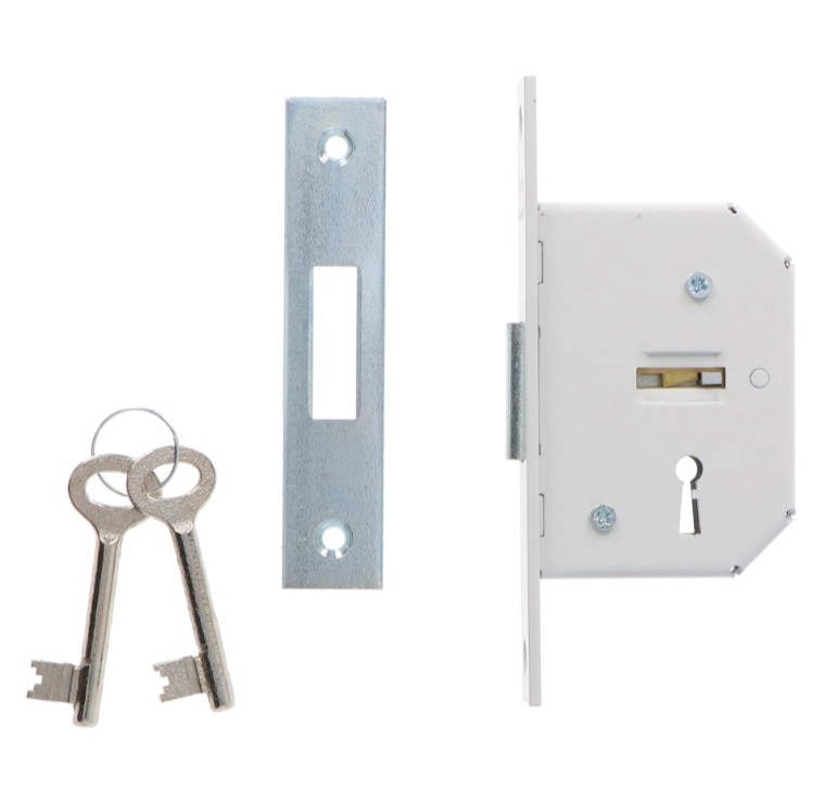 Nemef schuifdeurslot 605-40mm met staal gelakte voorplaat - Afbeelding 3