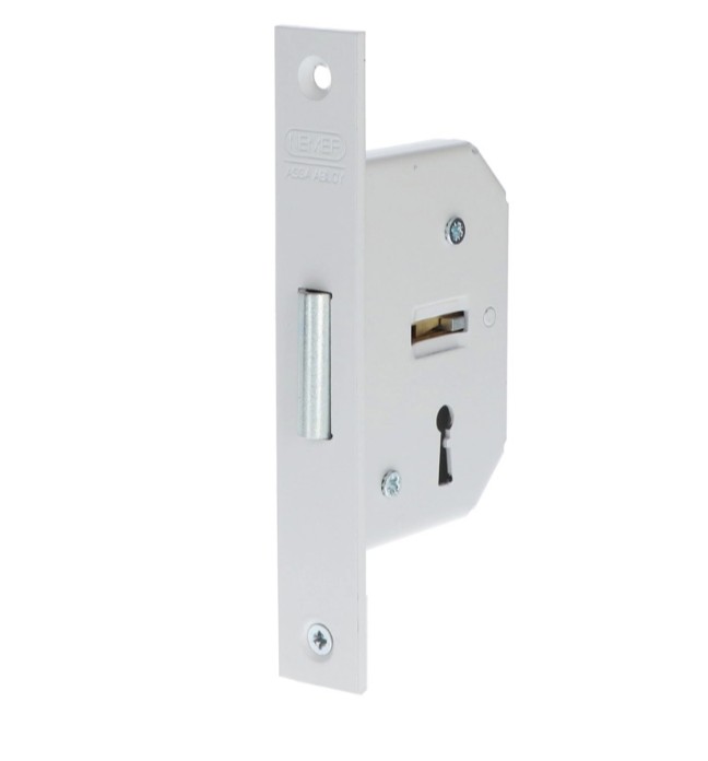 Nemef schuifdeurslot 605-40mm met witte voorplaat