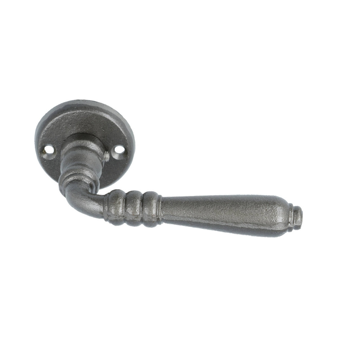 Set klinken ijzer blank inclusief rozetten - Afbeelding 2