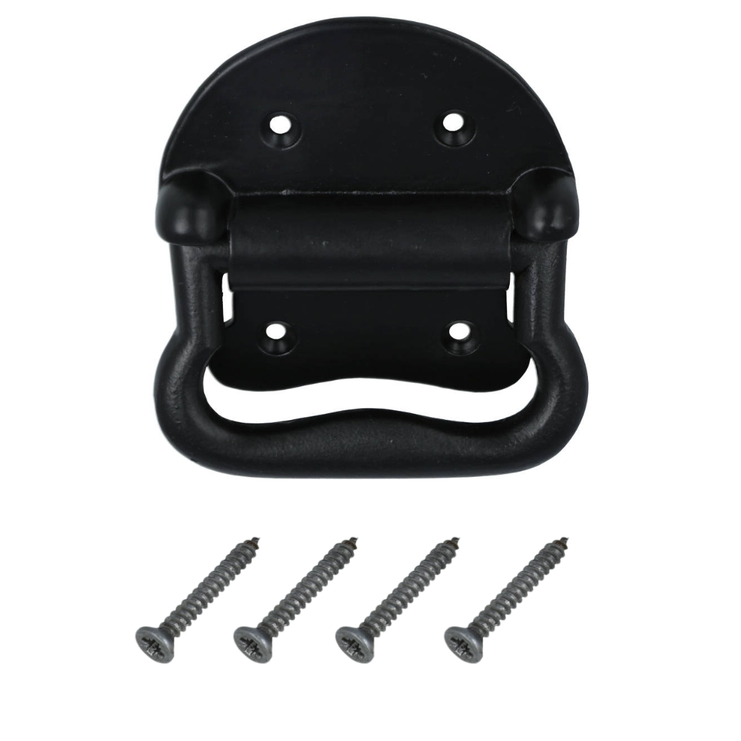 Kistgreep 96 x 85 mm gietijzer zwart - Afbeelding 2