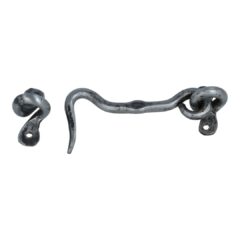 Deurhaak en vanger 75 mm ijzer blank