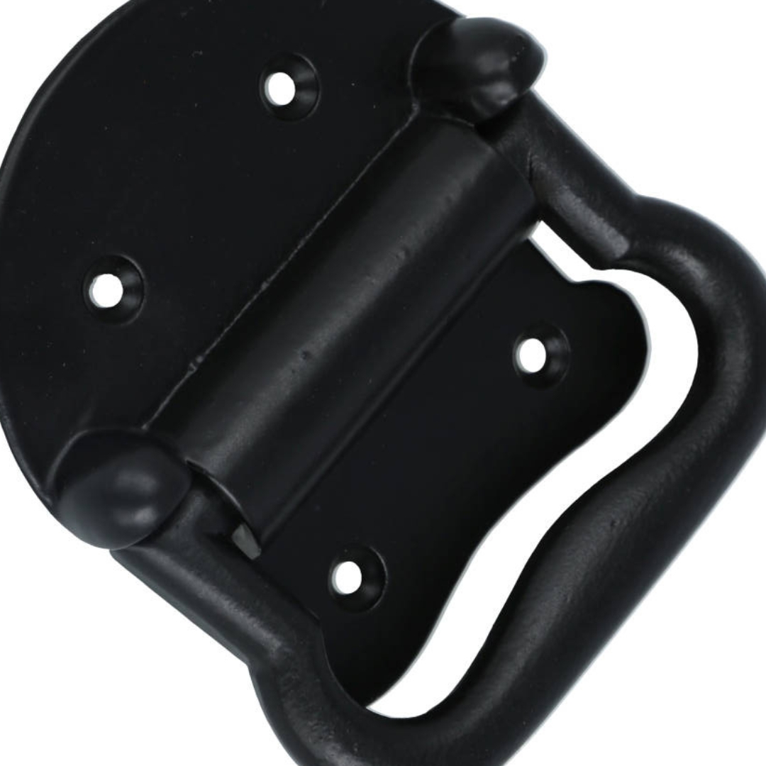 Kistgreep 96 x 85 mm gietijzer zwart - Afbeelding 3