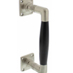 Intersteel handgreep Ton Basic 95/170mm op vierkant rozet nikkel mat/zwart