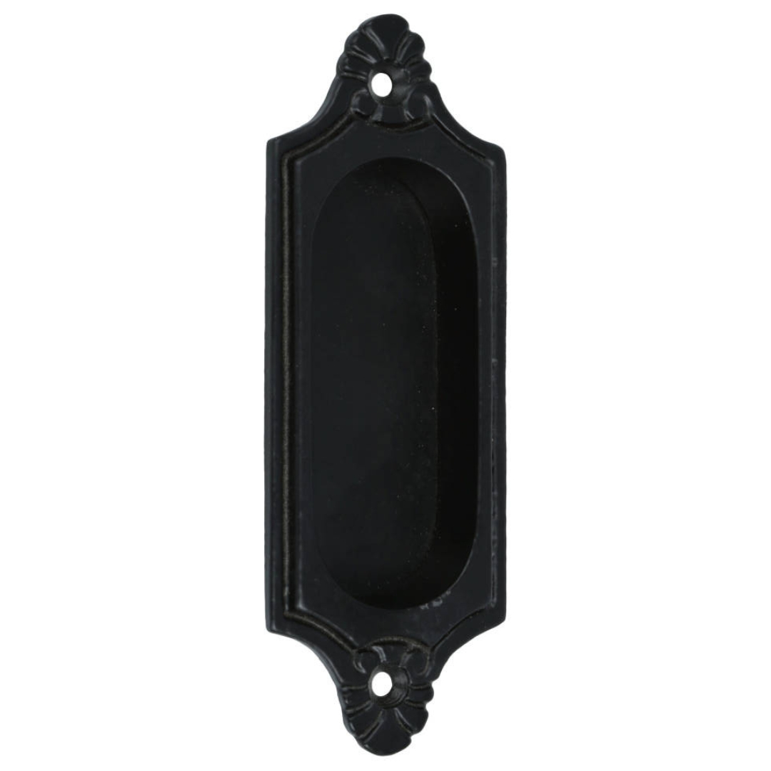 Schuifdeurgreep IJzer zwart 124 x 45 mm