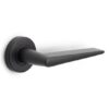 Deurklink BASICS LBXXIH op ronde rozet mat zwart