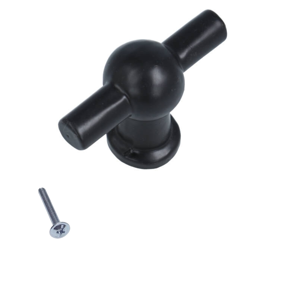 Kraanknopje IJzer zwart 46 mm - Afbeelding 3