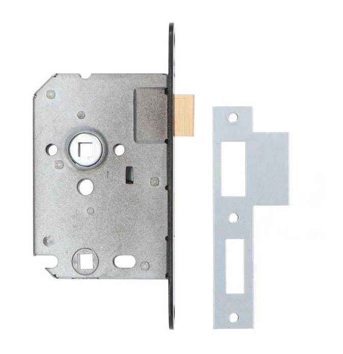 Nemef toilet-badkamer slot 1264/3 met zwarte voorplaat - Afbeelding 3