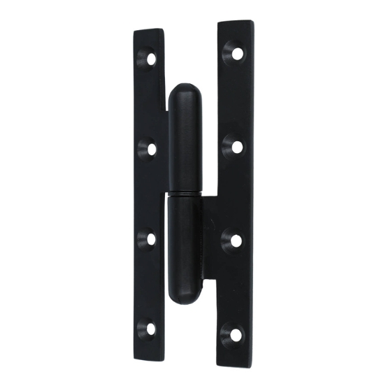 Deurpaumelle Links 140x60 mm ijzer zwart Gelakt