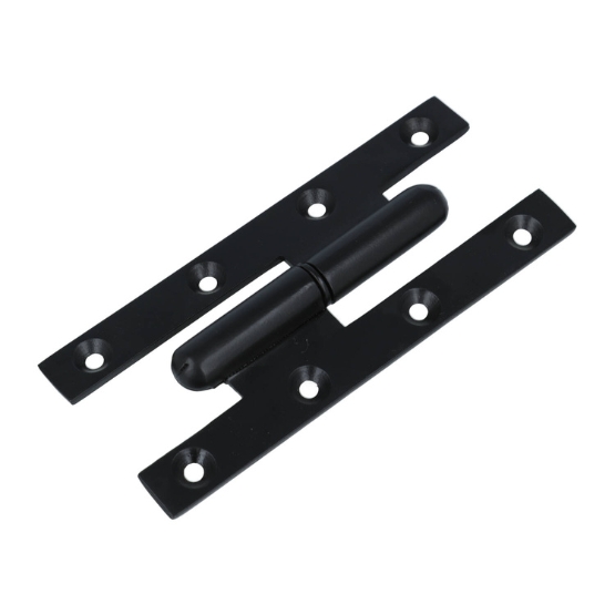 Deurpaumelle Links 140x60 mm ijzer zwart Gelakt