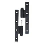 Deurpaumelle Rechts 140x60 mm ijzer zwart gelakt