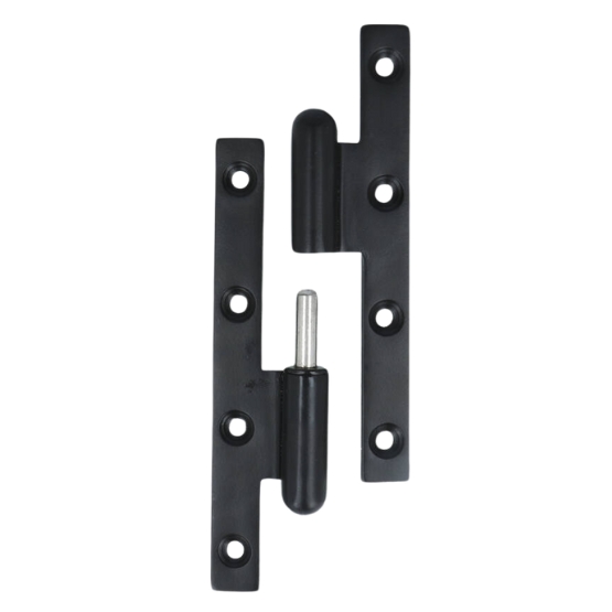 Deurpaumelle Rechts 140x60 mm ijzer zwart gelakt