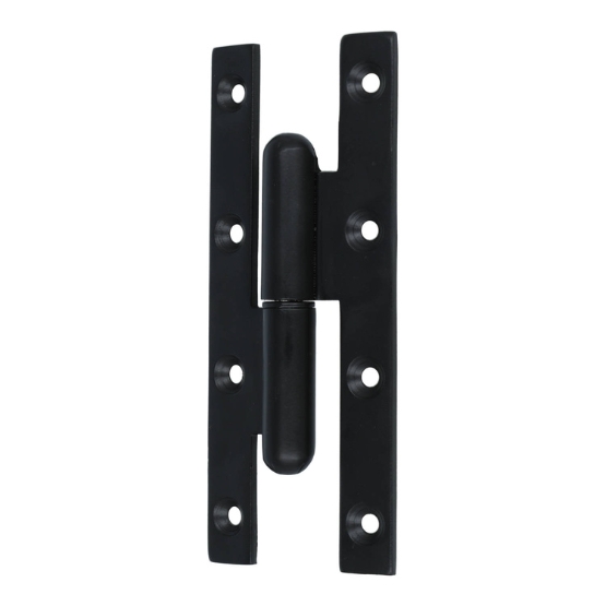 Deurpaumelle rechts 140x60 mm ijzer zwart gelakt - Afbeelding 2